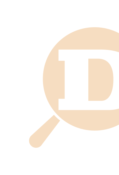 Logo LebonDiag marron avec loupe et lettre D